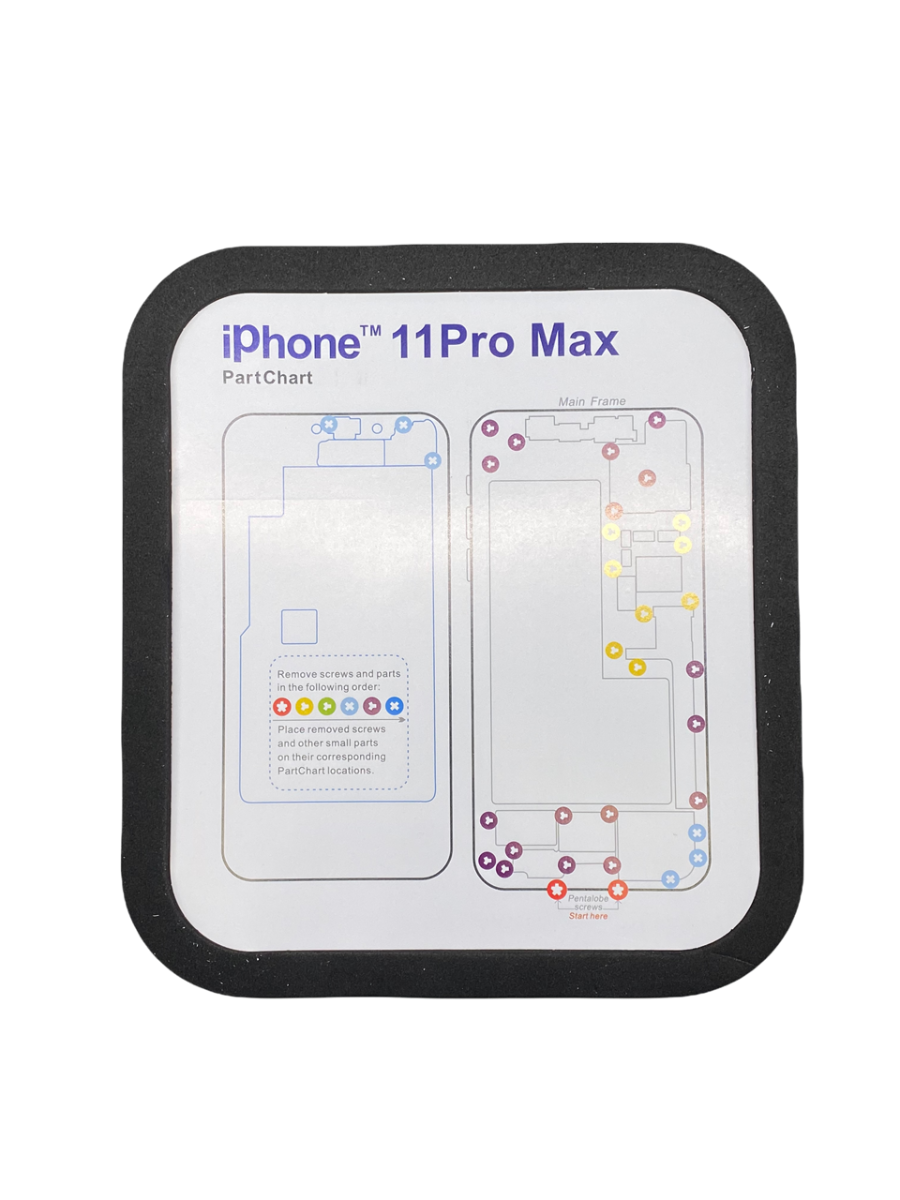 Work Mat with iPhone 6 - 11 Pro Max Screw Charts