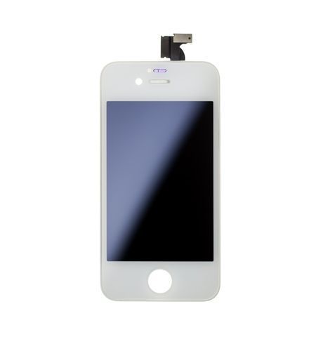 broken white iphone 4 screen
